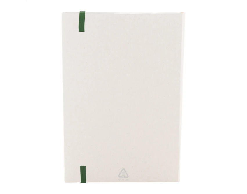 Notes ekologiczny A5 z kartonu po mleku zielony
