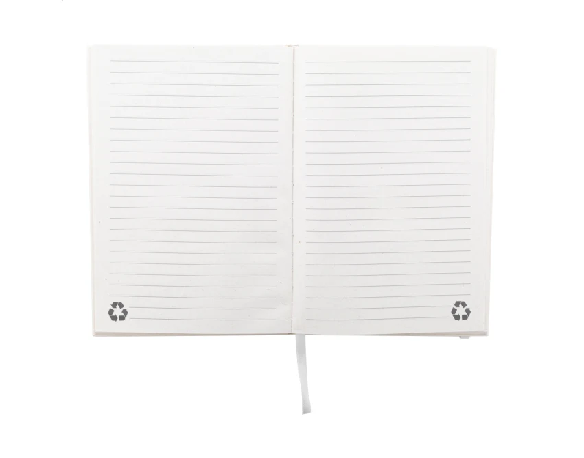 Notes ekologiczny A5 z kartonu po mleku z gumką