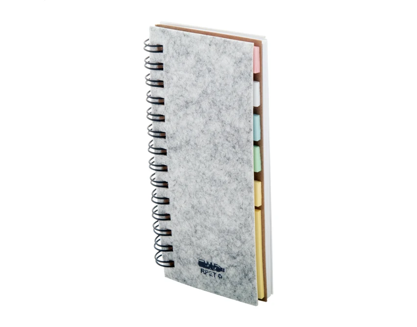 Notes reklamowy z nadrukiem RPET spiralny 61×130 mm