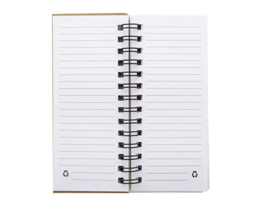 Notes reklamowy z nadrukiem RPET spiralny 61×130 mm