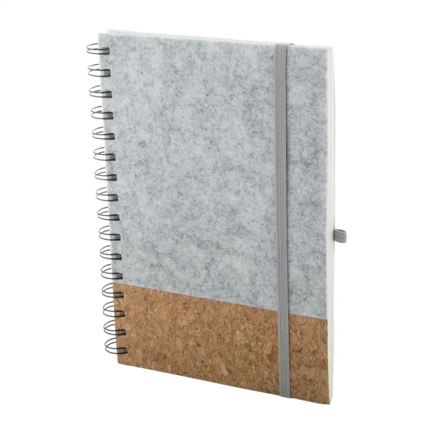 Notes ekologiczny A5 rPET z korkiem i gumką