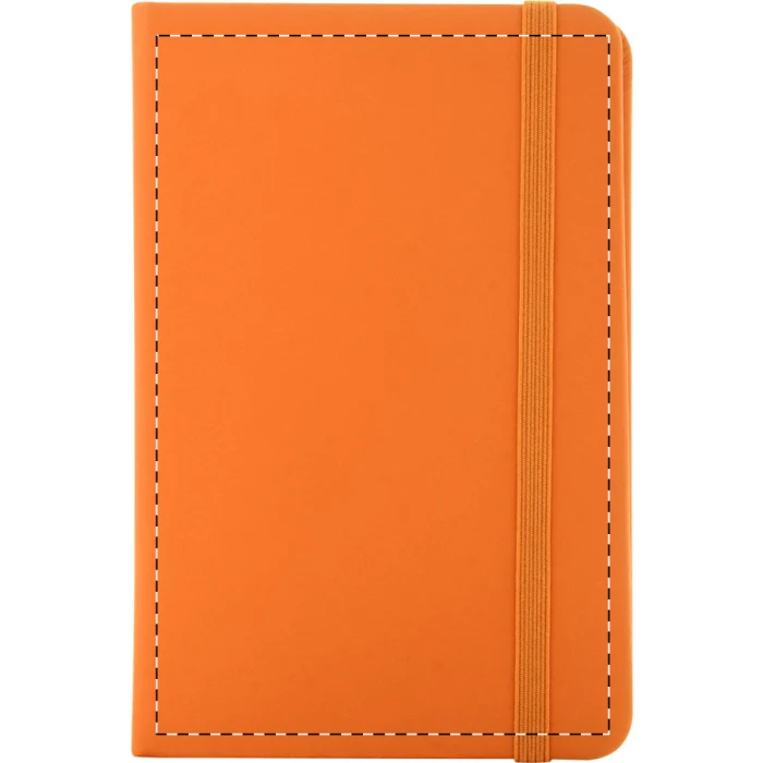 Schemat znakowania dla Tampondruk - P1 na gadżecie: Notes reklamowy A6 ze skóry PU z recyklingu z gumką
