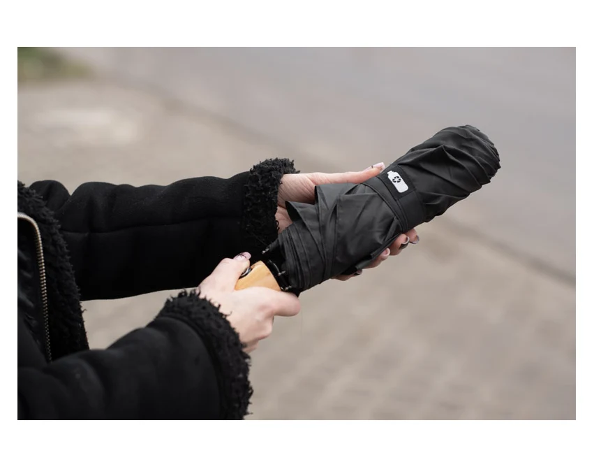 RALO parasol reklamowy z logo z drewnianą rączką