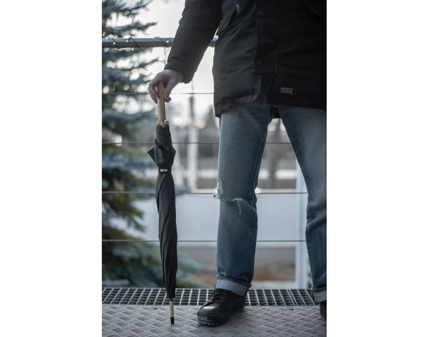 POTIK parasol męski automatyczny rPET z bambusem