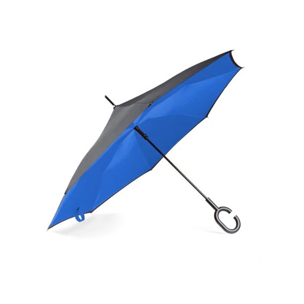 Parasol reklamowy REVERS niebieski z nadrukiem