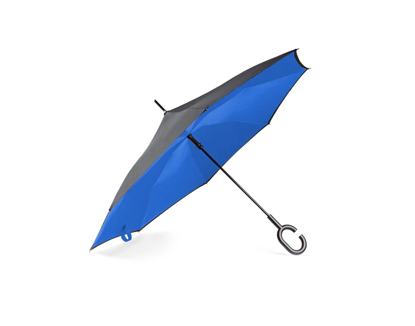 Parasol reklamowy REVERS niebieski z nadrukiem