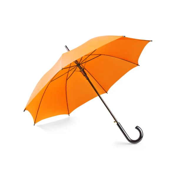 Parasol STICK 104 cm z drewnianą rączką, pomarańczowy