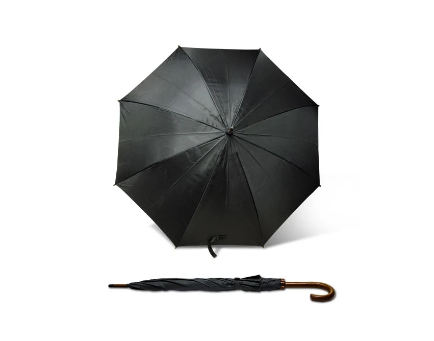 STICK parasol firmowy z logo 190T z drewnianą rączką