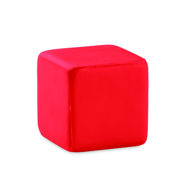 Squarax antystres z logo 4,5 cm czerwony PU