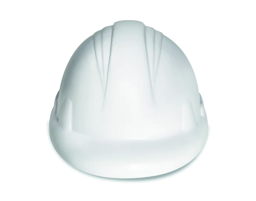 Kask antystres reklamowy PU biały z logo
