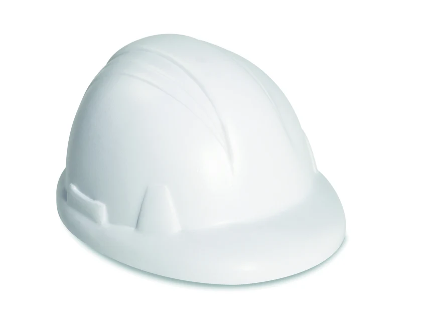 Kask antystres reklamowy PU biały z logo