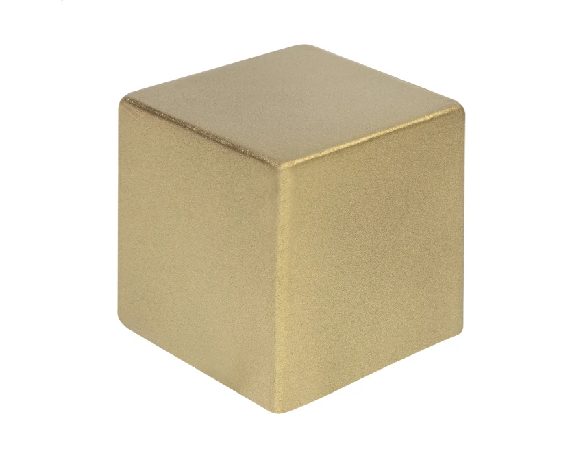 Cubix Shine antystres z logo 45 mm złoty