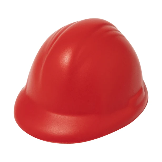Antystres reklamowy kask PU czerwony z logo