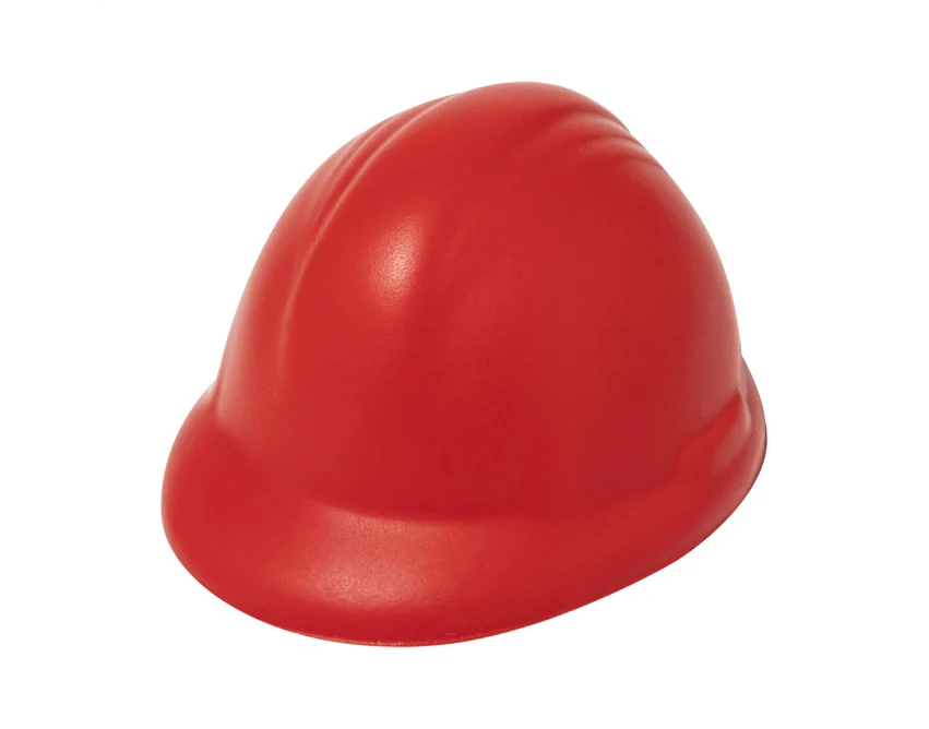Antystres reklamowy kask PU czerwony z logo