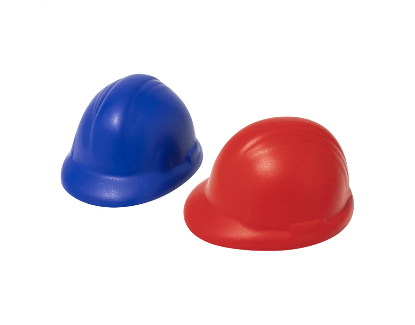 Antystres reklamowy kask PU czerwony z logo