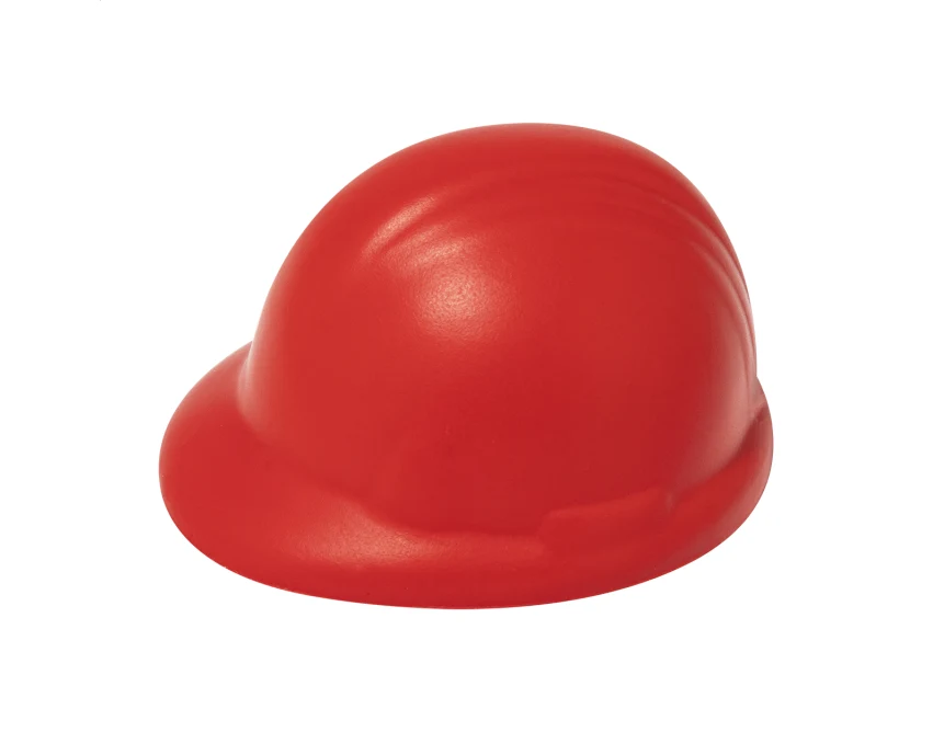Antystres reklamowy kask PU czerwony z logo