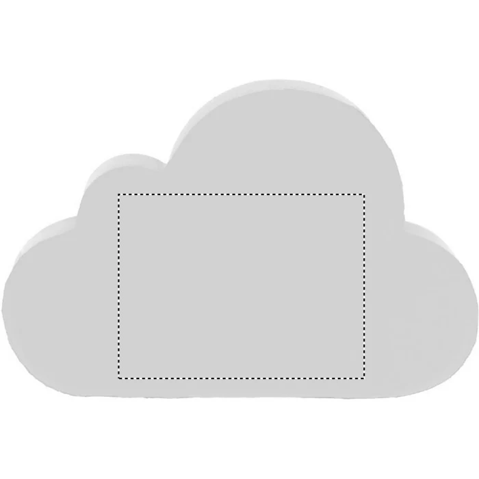 Schemat znakowania dla Tampondruk - P3 na gadżecie: Cloudy antystres z logo, chmurka PU 8x5x2,5 cm
