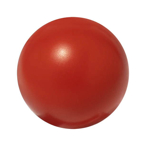 Piłka antystresowa 50 mm PU czerwona z nadrukiem