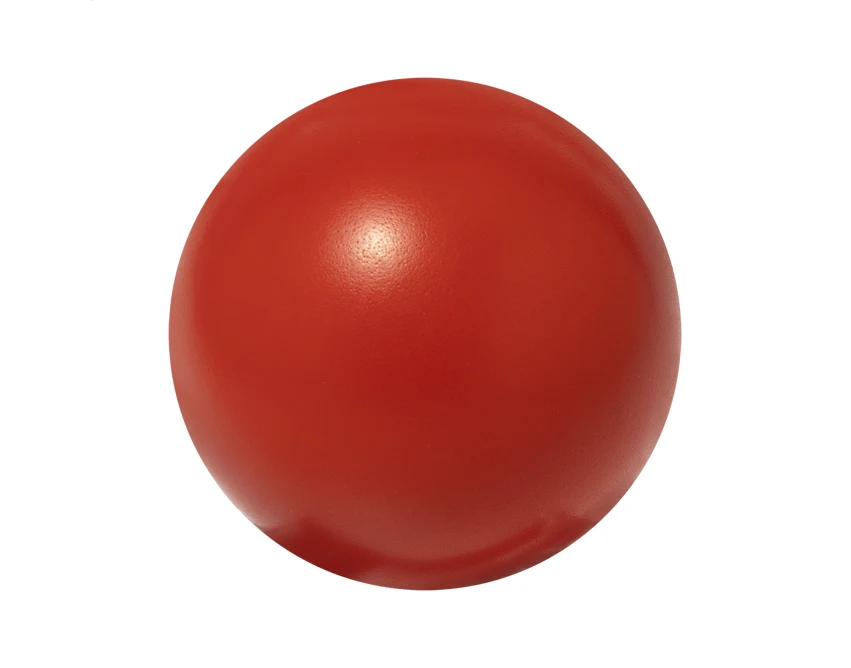 Piłka antystresowa 50 mm PU czerwona z nadrukiem