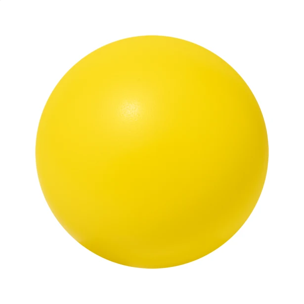 Piłeczka antystresowa z logo 50 mm żółta pianka PU