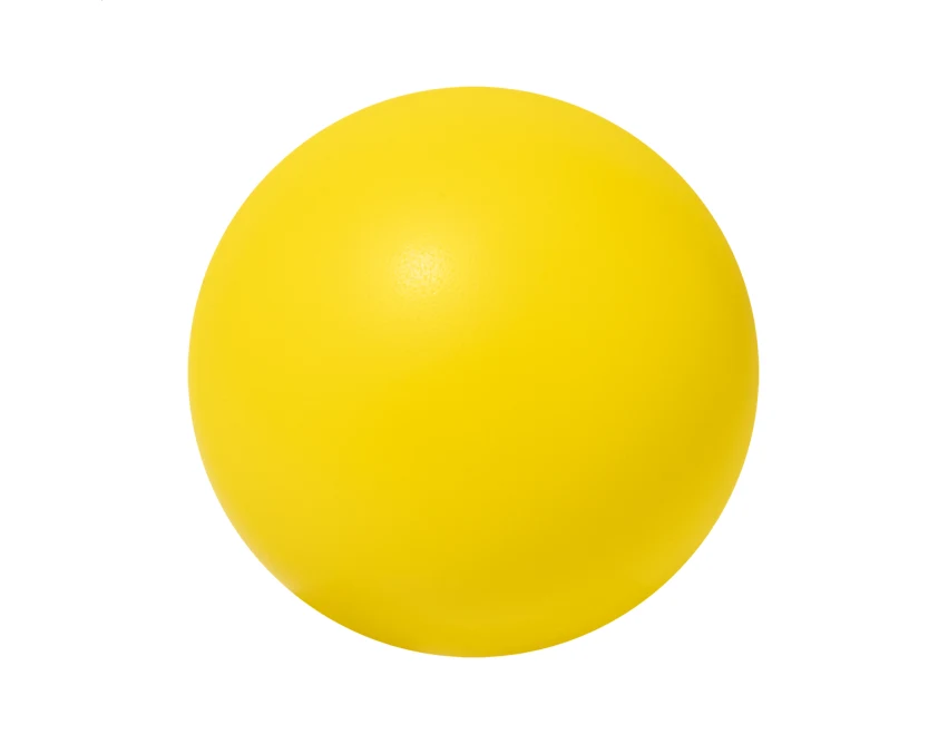 Piłeczka antystresowa z logo 50 mm żółta pianka PU