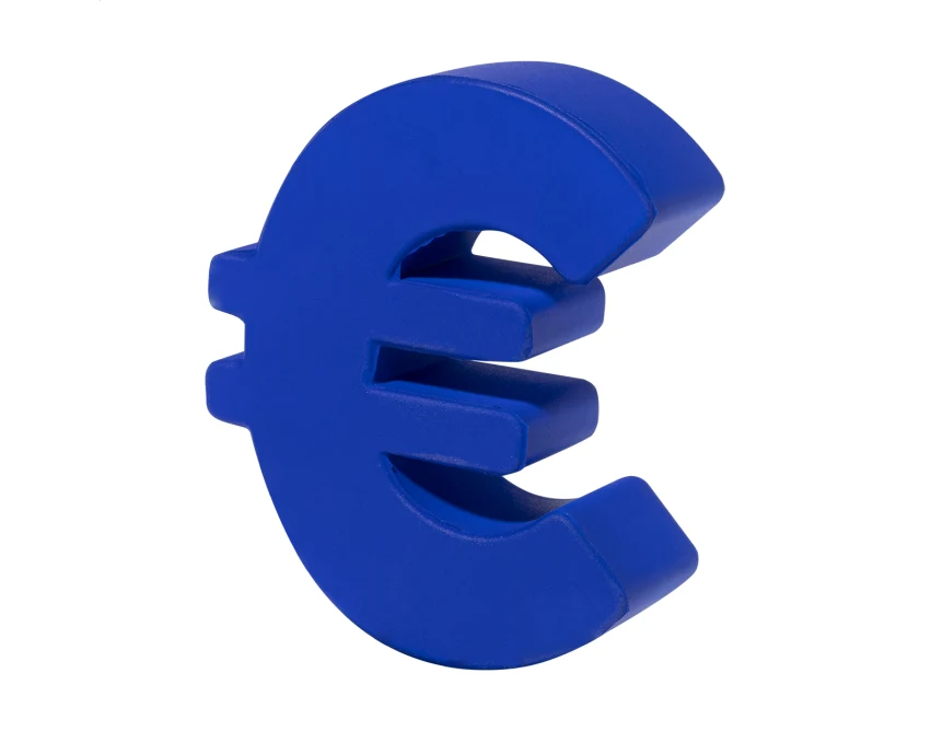 Eurochill antystres niebieski z logo w kształcie euro