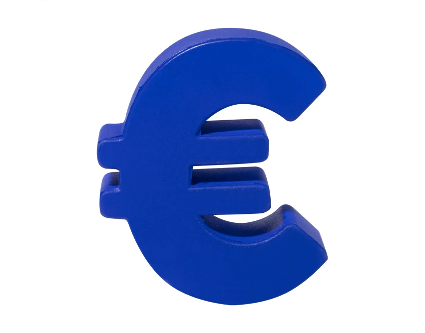 Eurochill antystres niebieski z logo w kształcie euro