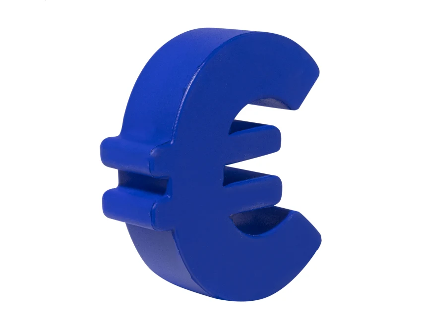 Eurochill antystres niebieski z logo w kształcie euro