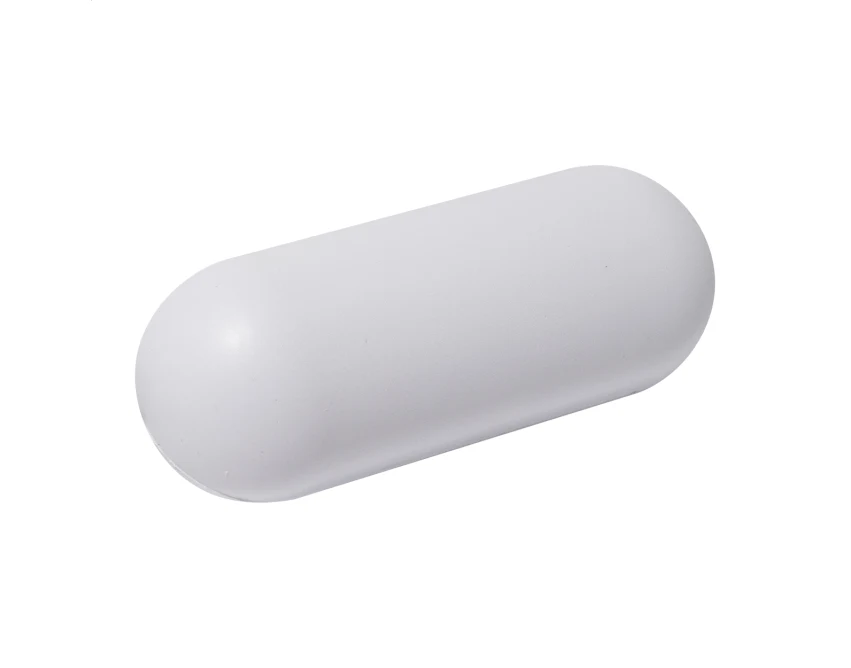 Biały antystres reklamowy kapsułka PU 105×41 mm