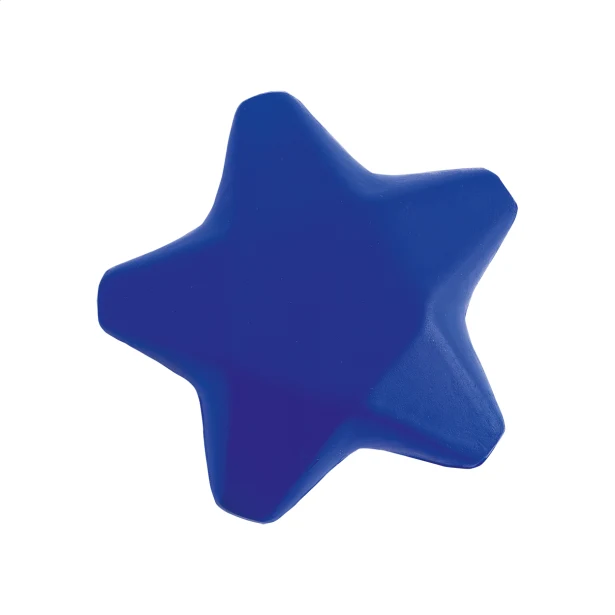 Antystres z logo gwiazda PU niebieski 75×75 mm