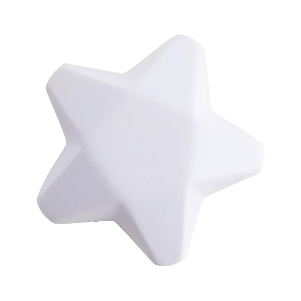 Antystres reklamowy gwiazda PU 75×75 mm biały