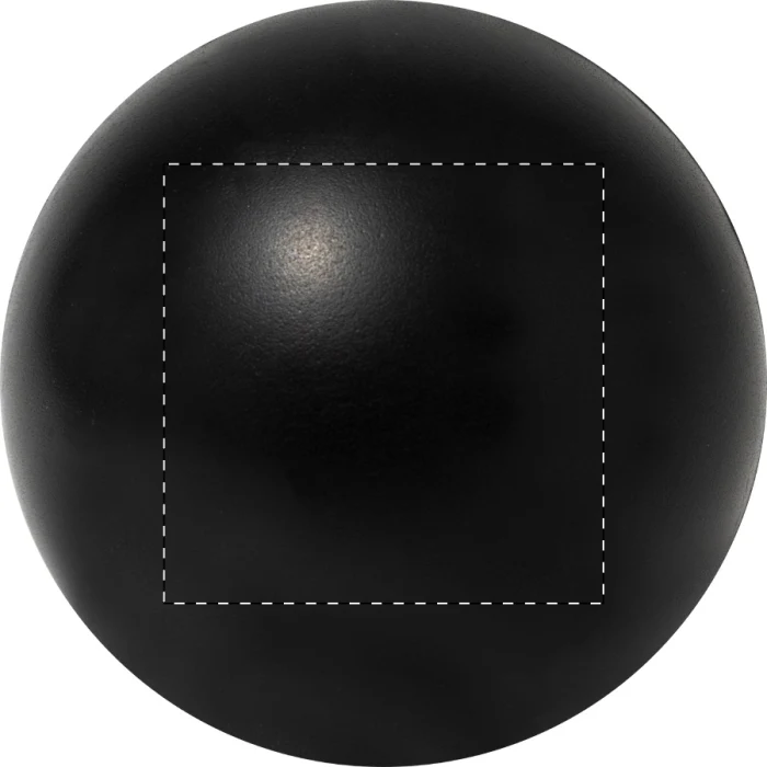 Schemat znakowania dla Tampondruk - P2 na gadżecie: Piłeczka antystresowa pianka PU 50 mm czarna z logo