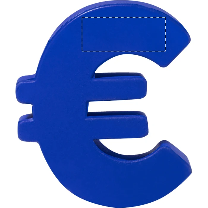 Schemat znakowania dla Grawerowanie laserowe (personalizacja) - NE1 na gadżecie: Eurochill antystres niebieski z logo w kształcie euro