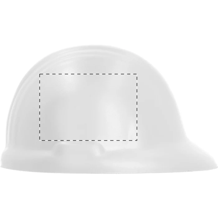 Schemat znakowania dla Tampondruk - P2 na gadżecie: Biały antystres z nadrukiem – kask PU 86×72 mm