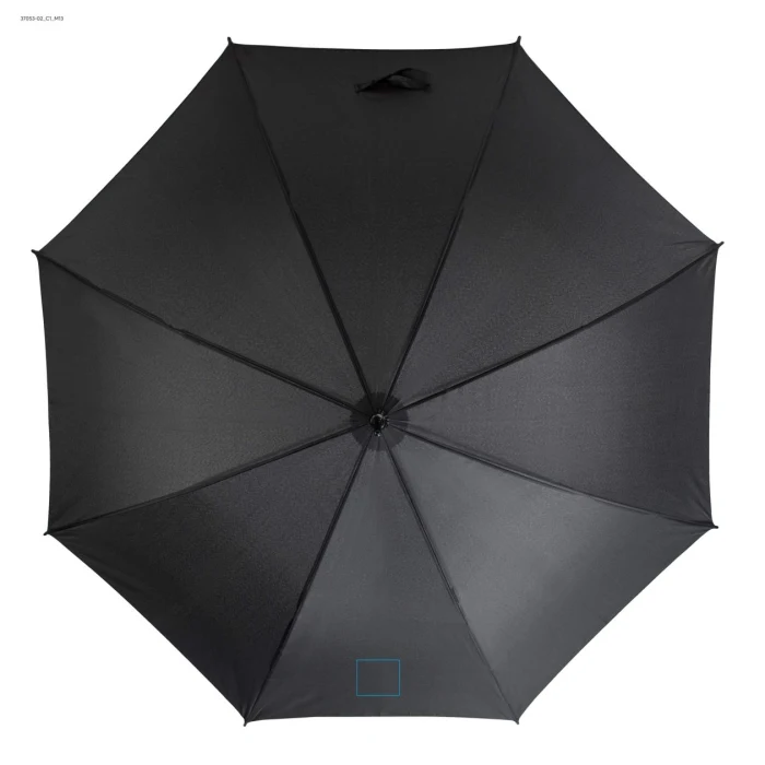 Schemat znakowania dla DTF - C1 na gadżecie: Parasol reklamowy z logo DARO rPET z bambusową rączką
