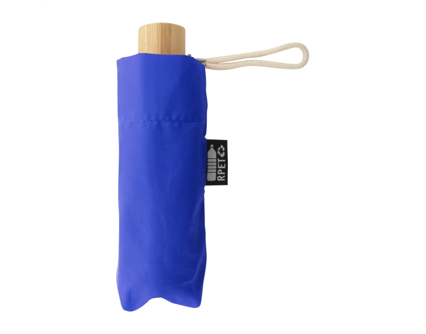 Parasol reklamowy mini RPET bambusowy z nadrukiem