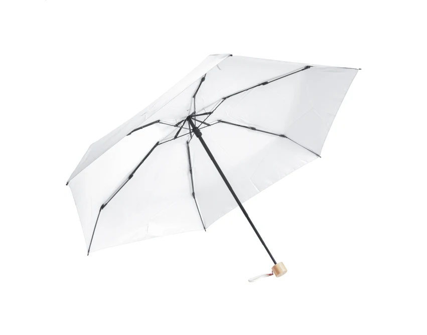 Parasol reklamowy z logo rPET, bambusowa rączka mini