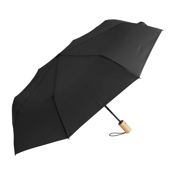 Parasol firmowy automatyczny rPET z bambusową rączką
