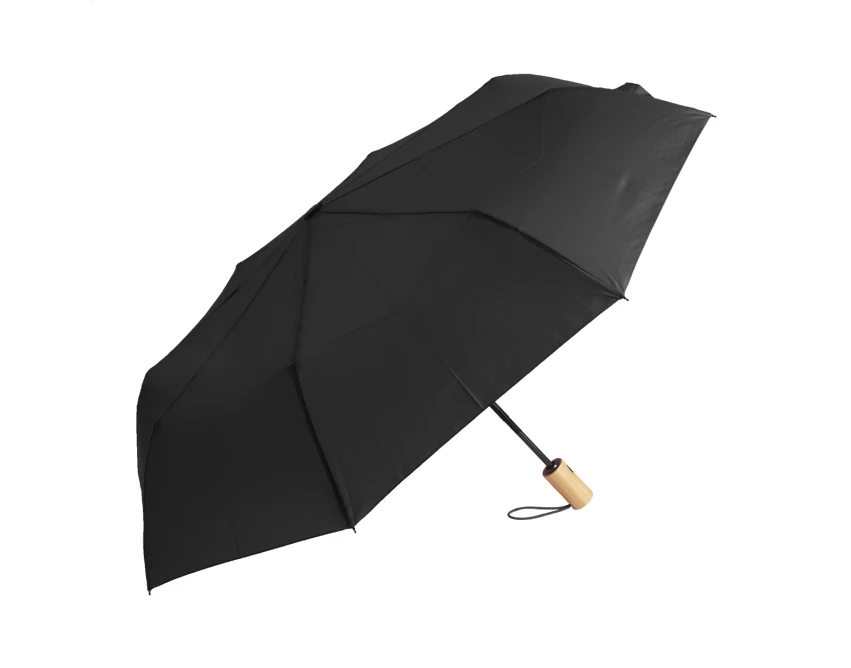 Parasol firmowy automatyczny rPET z bambusową rączką