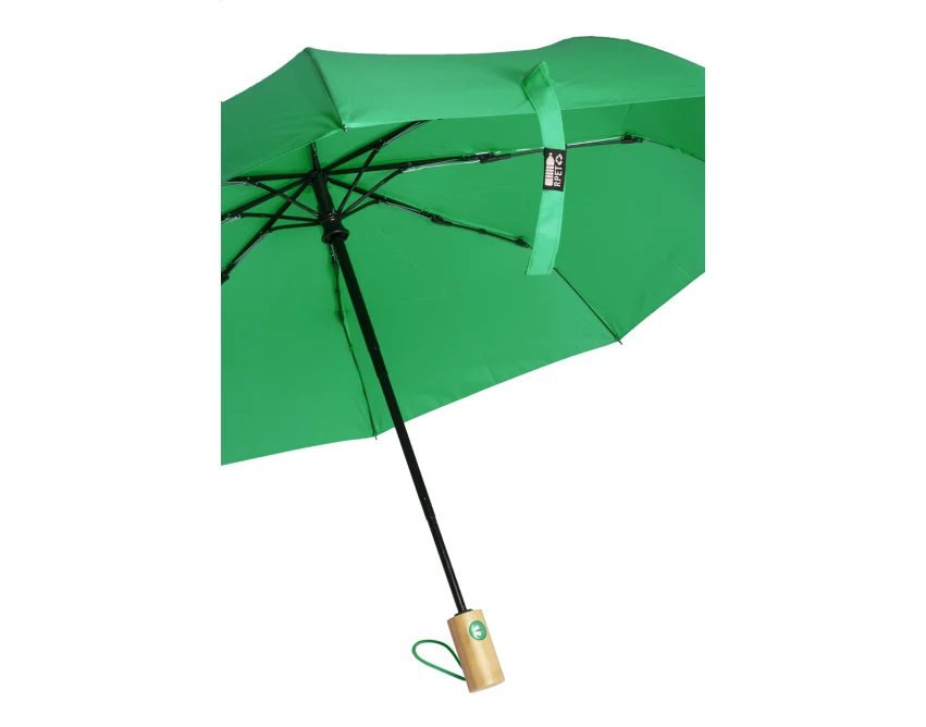 Parasol reklamowy z nadrukiem RPET, bambusowa rączka