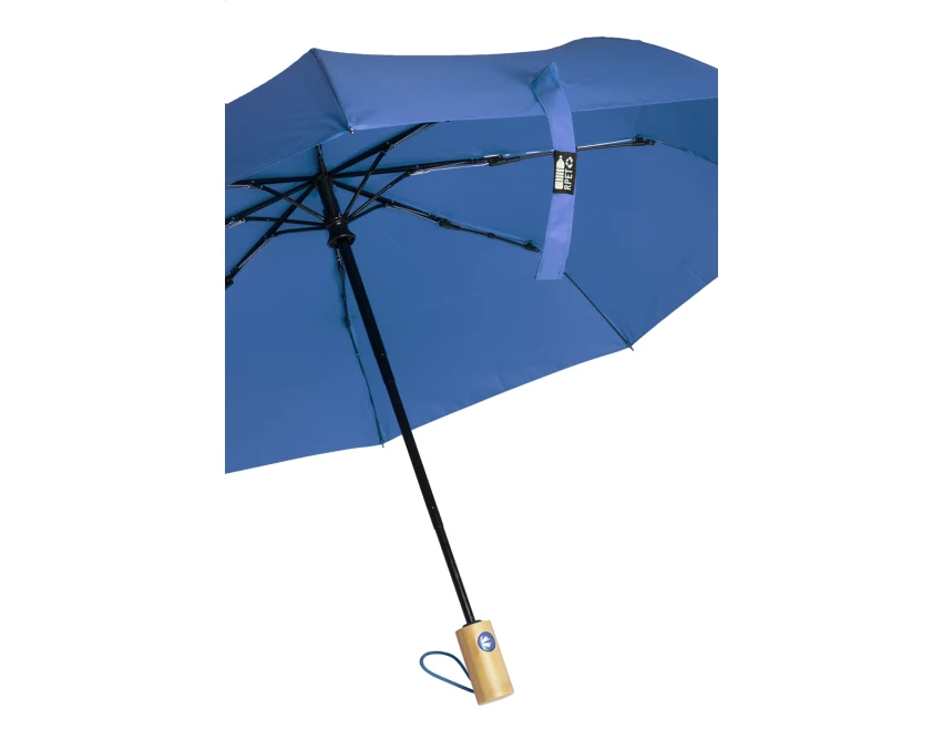 Parasol automatyczny składany RPET z bambusową rączką
