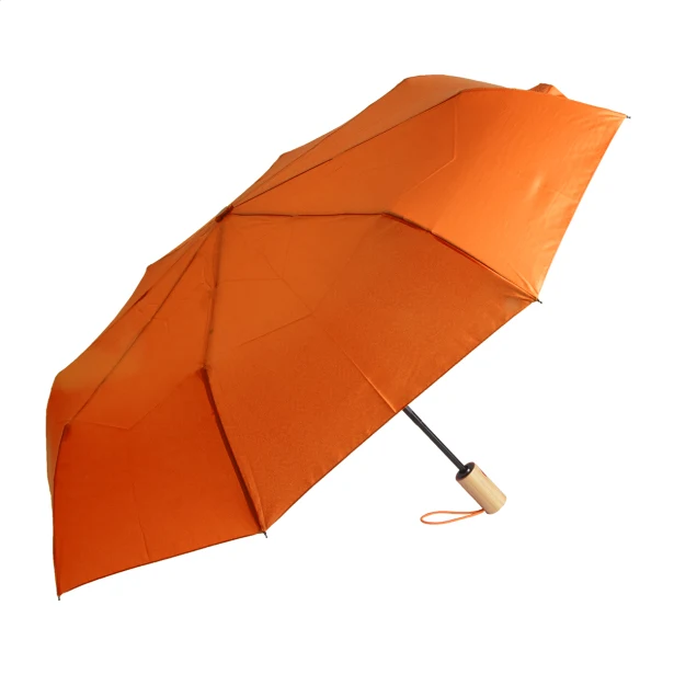 Parasol reklamowy z logo firmy RPET, bambusowa rączka