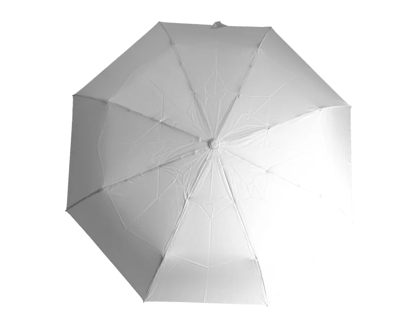 Ekologiczny parasol reklamowy RPET biały, automat