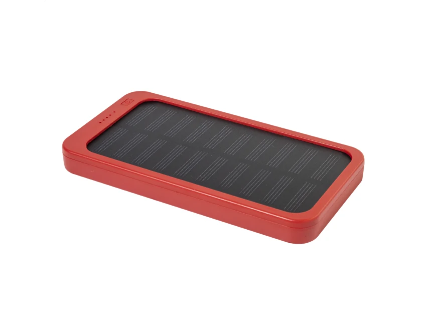 RABS powerbank z panelem słonecznym 4000 mAh czerwony