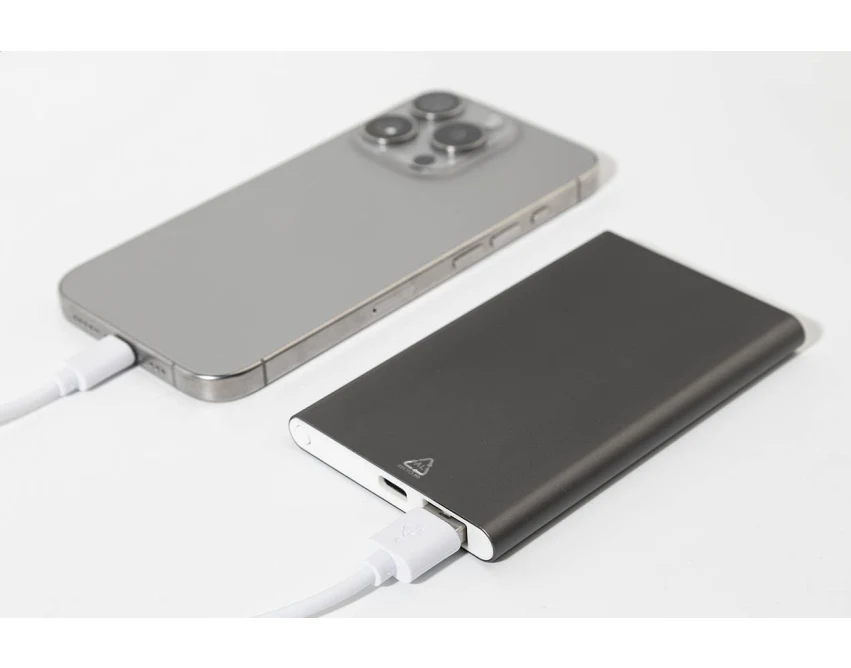 Power bank aluminiowy 4000 mAh z grawerem logo