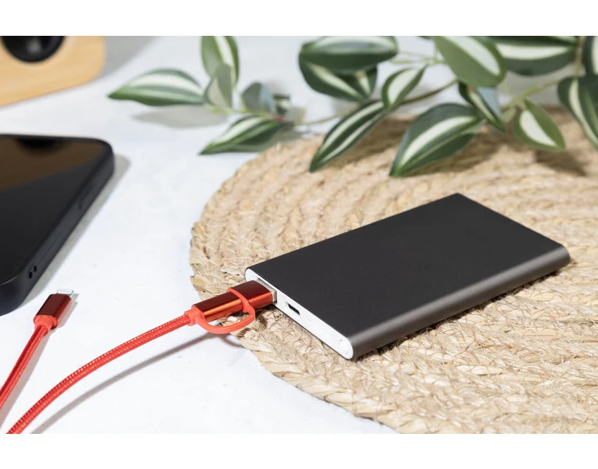 Power bank aluminiowy 4000 mAh z grawerem logo