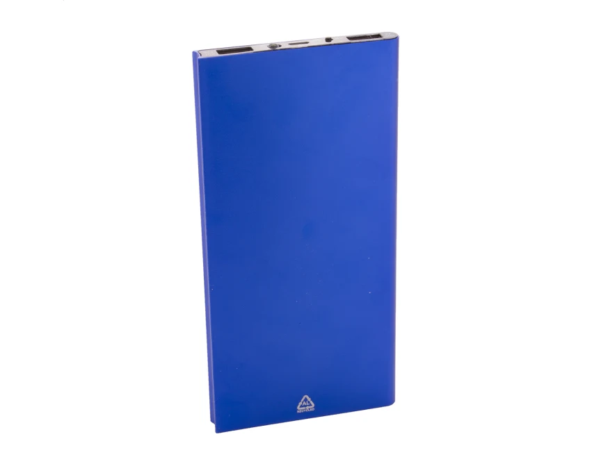Powerbank solarny 4000 mAh niebieski z aluminium