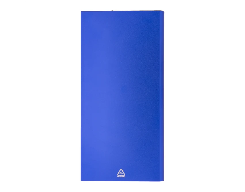 Powerbank solarny 4000 mAh niebieski z aluminium