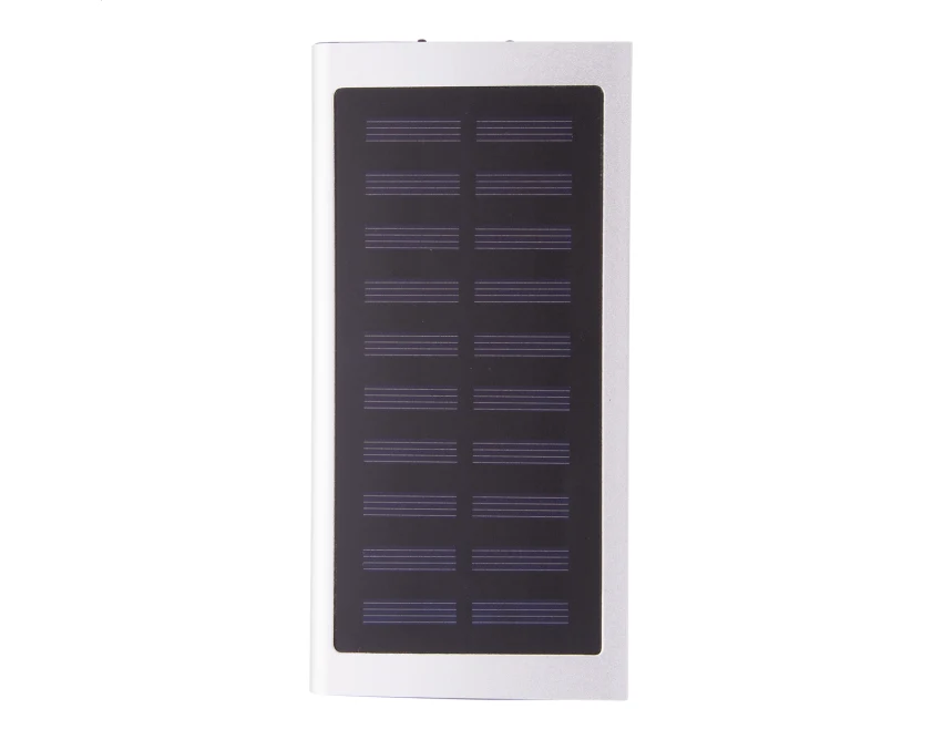 Powerbank z panelem solarnym 4000 mAh srebrny