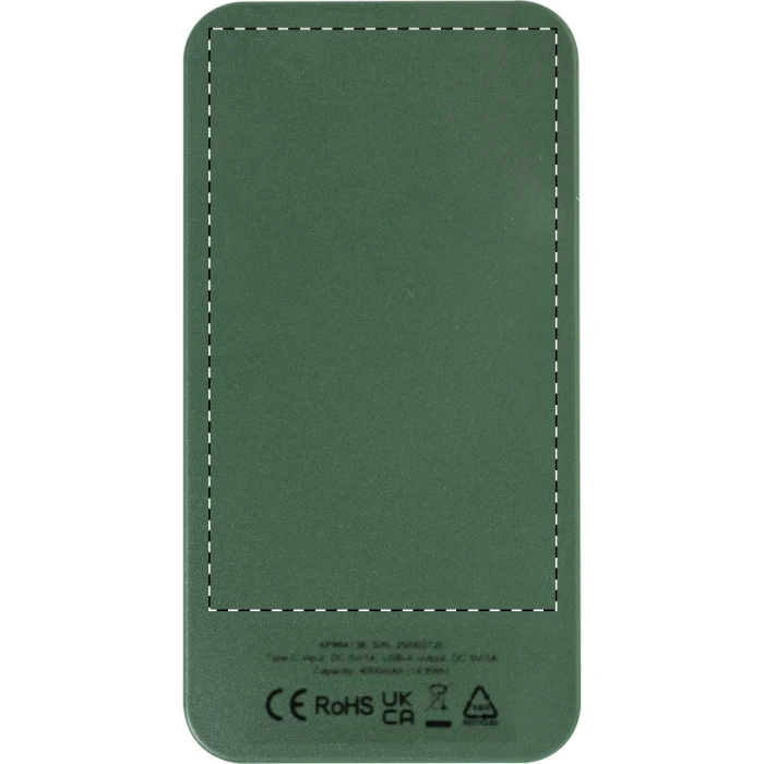 Schemat znakowania dla Nadruk UV - UVD na gadżecie: Powerbank solarny RABS 4000 mAh z ABS z recyklingu